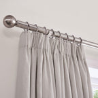 Dusklia - Herringbone Thermal Blackout Pencil Pleat Curtains - Light Grey