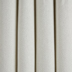 Dusklia - Herringbone Thermal Blackout Pencil Pleat Curtains - Off White