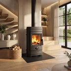 Poêle à bois REVO 7 kW en fonte – Chargement frontal – Bûches 35 cm