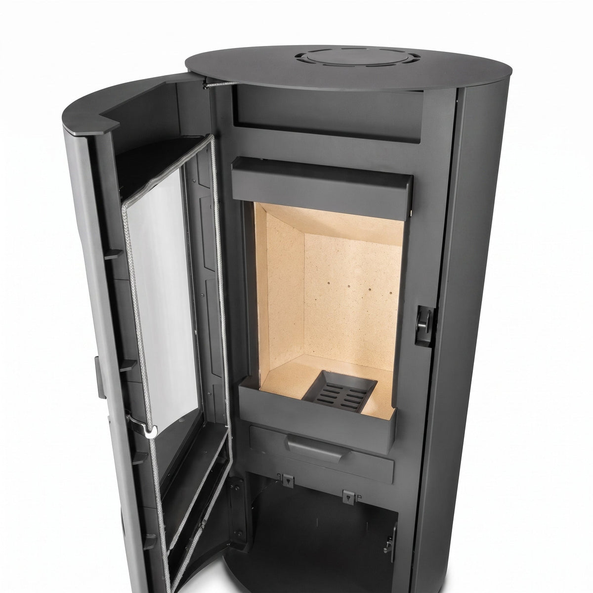 Poêle à bois REVO 7 kW – Acier – Triple combustion – Sortie dessus/arrière