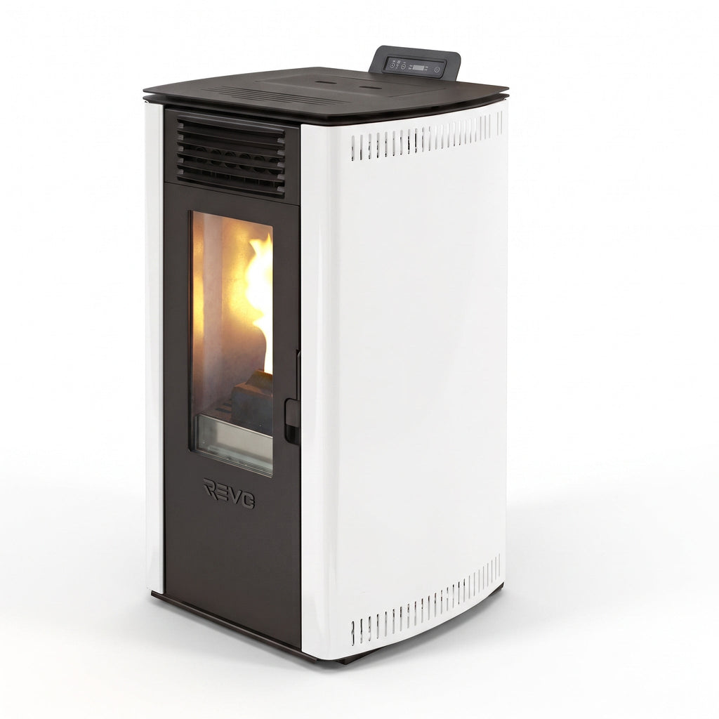 Poêle à granulés REVO 8 kW – Acier – Programmable – Jusqu'à 200 m³
