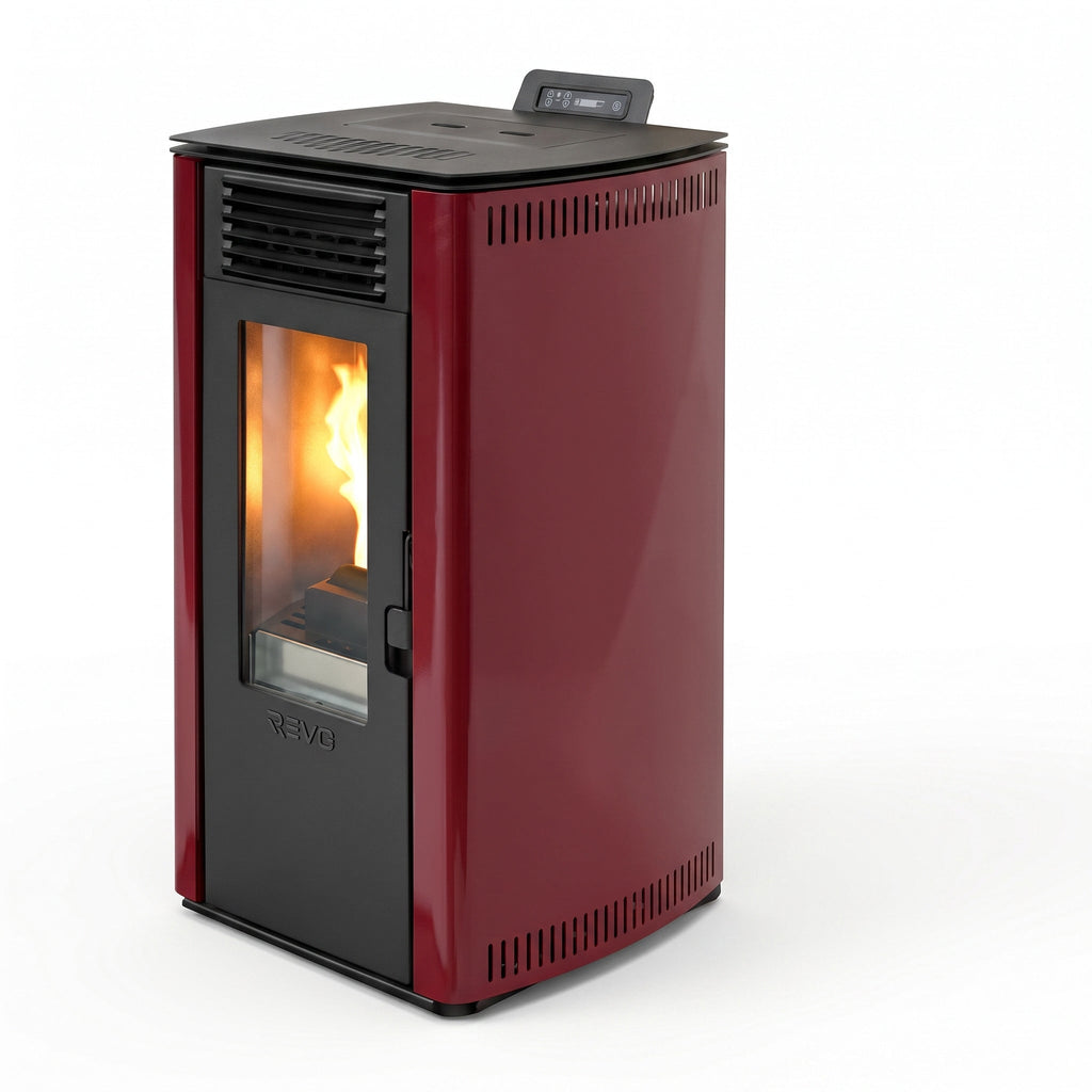 Poêle à granulés REVO 8 kW – Acier – Programmable – Jusqu'à 200 m³