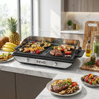 Combiné Plancha & Grill Électrique REVO Sitges – Double Zone de Cuisson – 2300 W