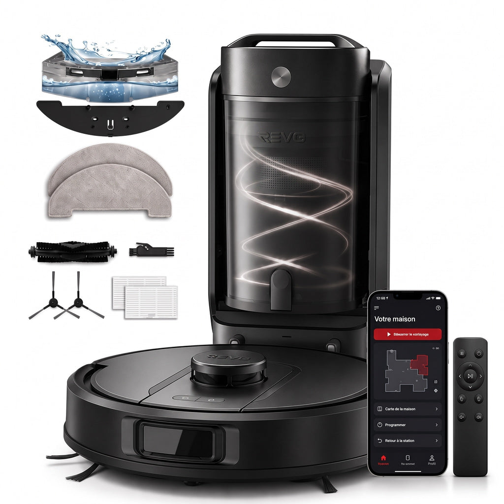 Robot Aspirateur Laveur REVO Orbit 18 – 18 000 Pa avec Station Sans Sac 4 L & Navigation LiDAR