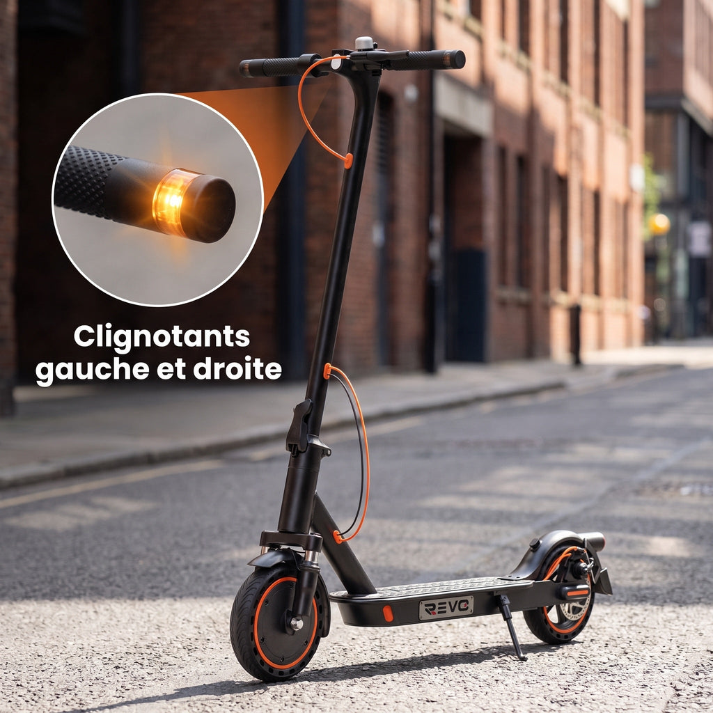 Trottinette Électrique REVO Nova – 350 W (Pointe 650 W) – Autonomie 30-35 km – Batterie 36V 7,8 Ah – Pneus 8,5" Nid d'Abeille