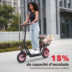 Trottinette Électrique REVO Zenith – 500 W – Autonomie 35 km – Batterie 36V 7,5Ah – Pneus 12" – Avec Siège