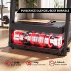 Tapis de Course Pliable REVO Vita – Moteur 3.0HP – Vitesse 1 à 14 km/h – Charge 150 kg – Bluetooth