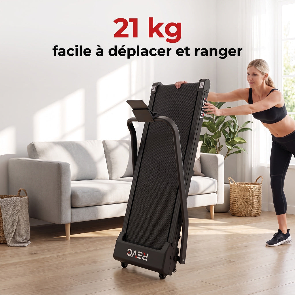 Tapis de Course Pliant REVO Flexo – 10 km/h – 2 Modes (Marche/Course) – Écran LED