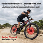 Vélo Électrique VTT REVO Ridge 65 – 250 W – Autonomie jusqu’à 65 km – Batterie Amovible 13 Ah – 21 Vitesses – Pneus 26"**