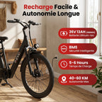 Vélo Électrique REVO Horizon 24 – 250 W – Autonomie jusqu’à 40 km – Batterie 36 V 10 Ah – 7 Vitesses