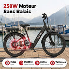 Vélo Électrique REVO Horizon 24 – 250 W – Autonomie jusqu’à 40 km – Batterie 36 V 10 Ah – 7 Vitesses