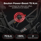 Vélo Électrique Fat Bike REVO Terra Boost – 250 W – Autonomie jusqu’à 126 km – Batterie 48 V 13 Ah – Couple 75 Nm – Pneus 20" x 4"
