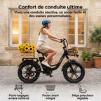 Vélo Électrique Fat Bike REVO Terra Boost – 250 W – Autonomie jusqu’à 126 km – Batterie 48 V 13 Ah – Couple 75 Nm – Pneus 20" x 4"