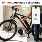 Vélo Électrique VTT REVO Trail – 250 W – Autonomie 35 à 90 km – Batterie 36 V 10,4 Ah – Pneus 26" – 7 Vitesses