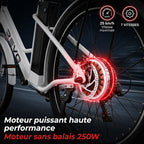 Vélo Électrique REVO Nomad 26″ – Moteur 250W – Autonomie 35–90 km – Batterie Amovible 36V 10,4Ah – 7 Vitesses – Freins à Disque