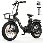 Vélo Électrique Pliable REVO Cargo – 250 W – Autonomie jusqu’à 80 km – Batterie 468 Wh – Pneus Fat 20 × 3.0″