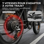 Vélo Électrique Pliable REVO Cargo – 250 W – Autonomie jusqu’à 80 km – Batterie 468 Wh – Pneus Fat 20 × 3.0″