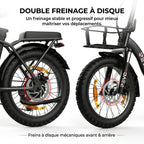 Vélo Électrique Pliable REVO Cargo – 250 W – Autonomie jusqu’à 80 km – Batterie 468 Wh – Pneus Fat 20 × 3.0″