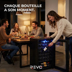 Cave à Vin REVO Vendôme – 34 Bouteilles – 80 L – Température 5 à 18 °C – Refroidissement par Compresseur