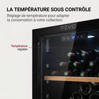 Cave à Vin de Vieillissement REVO Héritage – 116 Bouteilles – 213 L – 4 Clayettes en Bois – Température Réglable