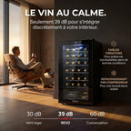 Cave à Vin REVO Écrin 28 – 28 Bouteilles – 74 L – 5 à 18 °C – 39 dB – Porte Vitrée