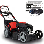 Tondeuse à Gazon Thermique Autotractée REVO Dominus 53 – 224 cm³ / 6 CV – Coupe 53 cm – Démarrage Électrique 20 V – Bac 65 L – Jusqu’à 1 800 m²