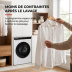 Lave-Linge REVO Pure 7 – Machine à Laver 7 kg – Classe A – 1 200 tr/min – 12 Programmes – Vapeur