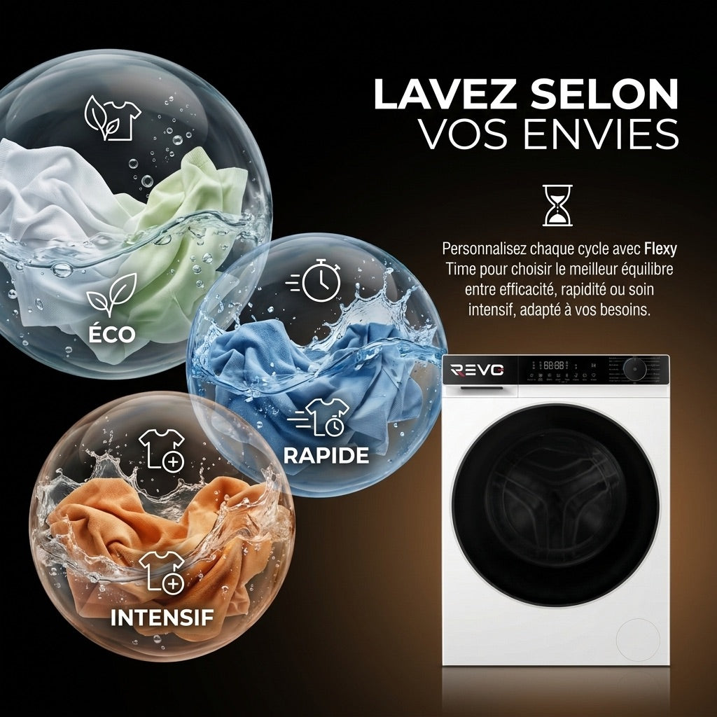 Lave-Linge Hublot REVO Majesta 13 – Machine à Laver 13 kg – Classe A – 1400 tr/min – 15 Programmes – Vapeur & Connectée