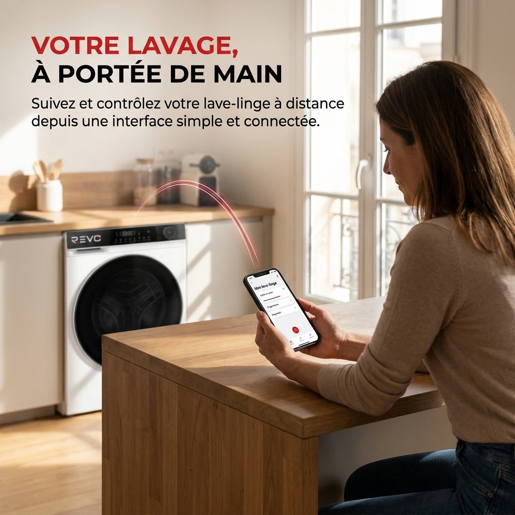 Lave-Linge Hublot REVO Majesta 13 – Machine à Laver 13 kg – Classe A – 1400 tr/min – 15 Programmes – Vapeur & Connectée