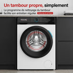 Lave-Linge Hublot REVO Pureva 8 – Machine à Laver 8 kg – Classe A – 1200 tr/min – 11 Programmes – Vapeur & Moteur Inverter