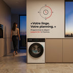 Lave-Linge Hublot REVO Pureva 8 – Machine à Laver 8 kg – Classe A – 1200 tr/min – 11 Programmes – Vapeur & Moteur Inverter