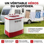 Mini Lave-Linge REVO Nomad 4.5 – Machine à Laver Portable 4,5 kg – Essorage 3,5 kg – 2 Compartiments – 1320 tr/min