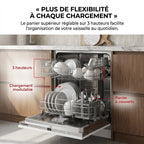 Lave-Vaisselle Tout Intégrable REVO Integra 60 – 60 cm – 6 Programmes – 3 Options – 48 dB – Panier Réglable 3 Hauteurs