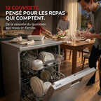 Lave-Vaisselle Pose Libre REVO Soreva 12 – 12 Couverts – 47 dB – 6 Programmes – Lavage Hygiénique 72°C – Inox