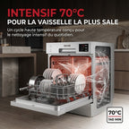 Lave-Vaisselle Compact REVO Compacta 6 – 6 Couverts – 6 Programmes – 47 dB – Cycle Rapide 30 min – Blanc