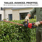 Taille-Haie Sans Fil REVO Stratos 60 – 18 V – Lame 60 cm – Moteur Sans Charbon – 4 400 cps/min – Espacement 35 mm