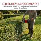 Taille-Haie Sans Fil REVO Stratos 60 – 18 V – Lame 60 cm – Moteur Sans Charbon – 4 400 cps/min – Espacement 35 mm