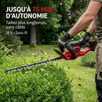 Taille-Haie Sans Fil REVO Silex 55 – 18 V – Lame 55 cm – Coupe jusqu’à 19 mm – Autonomie jusqu’à 75 min