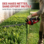 Taille-Haie Sans Fil REVO Silex 55 – 18 V – Lame 55 cm – Coupe jusqu’à 19 mm – Autonomie jusqu’à 75 min