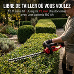 Taille-Haie Sans Fil REVO Silex 55 – 18 V – Lame 55 cm – Coupe jusqu’à 19 mm – Autonomie jusqu’à 75 min