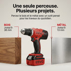 Perceuse-Visseuse Sans Fil REVO Voltis 42 – 18 V – 42 Nm – 2 Batteries 3 Ah – 2 Vitesses – Mandrin 13 mm – Coffret Inclus