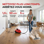 Nettoyeur Vapeur REVO Vaporis 2000 – 2 000 W – Vapeur jusqu’à 160 °C – 26 Accessoires – Débit Réglable – Câble 5 m