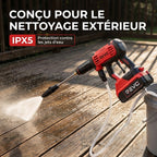 Nettoyeur Haute Pression Sans Fil REVO Jetra 24 – Pression 24 Bar – Auto-Amorçage – IPX5 – Accessoires Inclus