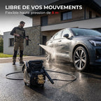 Nettoyeur Haute Pression REVO Atlas 130 – 2 200 W – 130 Bar – 450 L/h – Pompe Laiton – Flexible 8 m