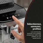 Machine à Café à Grains REVO Barista – Machine Expresso Automatique 1 450 W – 5 Boissons – Broyeur Intégré – Buse Vapeur – 1,8 L