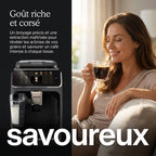 Machine à Café à Grains REVO Prestigio – Expresso Broyeur Automatique 1 500 W – 20 Boissons Chaudes & Glacées – Carafe à Lait – 4 Profils – 1,8 L