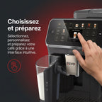 Machine à Café à Grains REVO Prestigio – Expresso Broyeur Automatique 1 500 W – 20 Boissons Chaudes & Glacées – Carafe à Lait – 4 Profils – 1,8 L