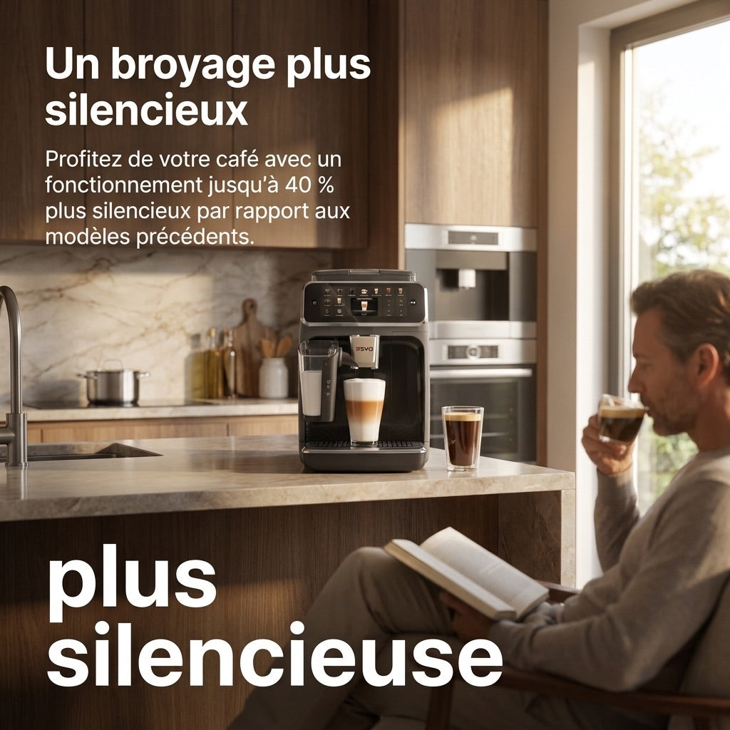 Machine à Café à Grains REVO Prestigio – Expresso Broyeur Automatique 1 500 W – 20 Boissons Chaudes & Glacées – Carafe à Lait – 4 Profils – 1,8 L