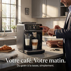 Machine à Café à Grains REVO Prestigio – Expresso Broyeur Automatique 1 500 W – 20 Boissons Chaudes & Glacées – Carafe à Lait – 4 Profils – 1,8 L