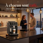 Machine à Café à Grains REVO Prestigio – Expresso Broyeur Automatique 1 500 W – 20 Boissons Chaudes & Glacées – Carafe à Lait – 4 Profils – 1,8 L